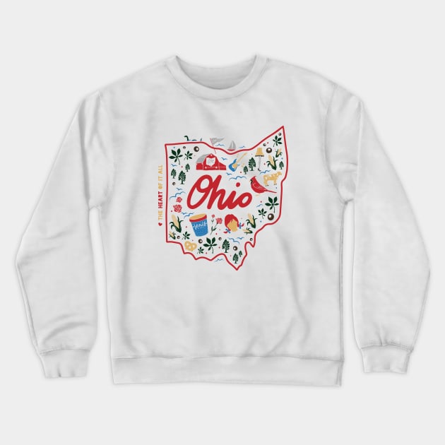 Ohio Fun Graphic Crewneck Sweatshirt by luckybengal